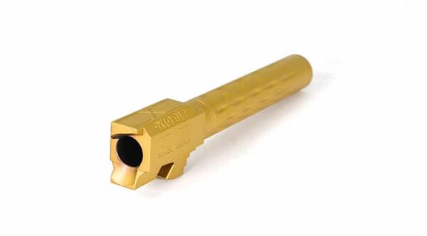 Faxon Flame Fluted Barrel For Glock G17 Flame Fluted Barrel, TiN PVD