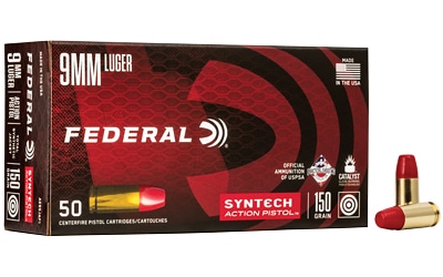 Federal Syntech Action Pistol 9MM 150Gr Total Synthetic Jacket 50 Round Box
