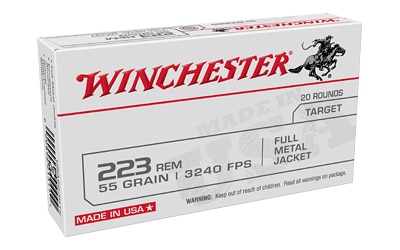 Winchester Ammunition USA Target 223 Remington 55 Grain FMJ 20rnd box