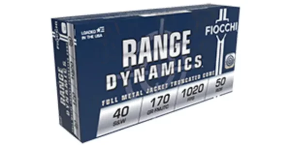 Fiocchi Range Dynamics 40 S&W 170GR FMJTC