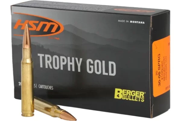 HSM Trophy Gold 30-06 Sprg 210 Grain Berger VLD