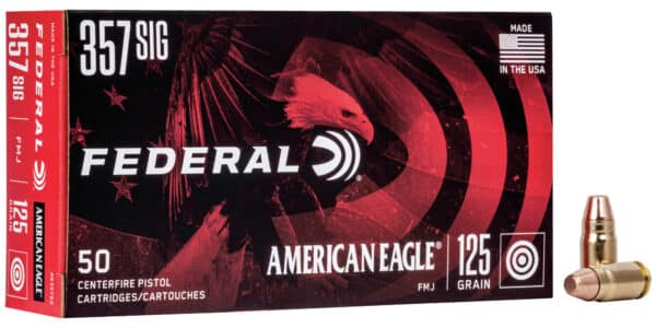 Federal American Eagle 357 Sig 125 gr Full Metal Jacket (FMJ) 50 Per Box