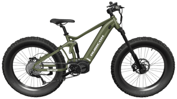 QuietKat Inc Rubicon Military Green Medium 5ft 6in to 6ft SRAM 9-Speed Ultra 1000W Mid-Drive Motor