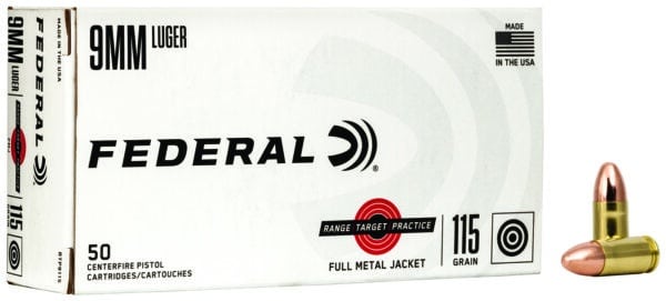 Federal Range & Target 9mm Luger 115 gr FMJ