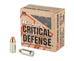 Hornady Critical Defense 380ACP 90 Grain, Hollow Point - 25 Round Box