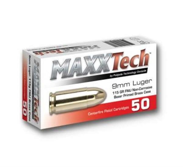 MaxxTech 9mm 115grn FMJ