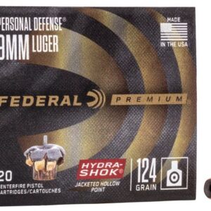 Federal Hydra-Shok 9MM 124 Grain Hollow Point