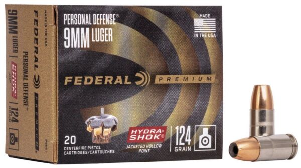 Federal Hydra-Shok 9MM 124 Grain Hollow Point