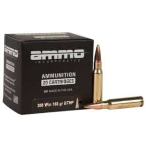 Ammo Inc 308 WIN 168 GR BTHP - 20 RD BOX