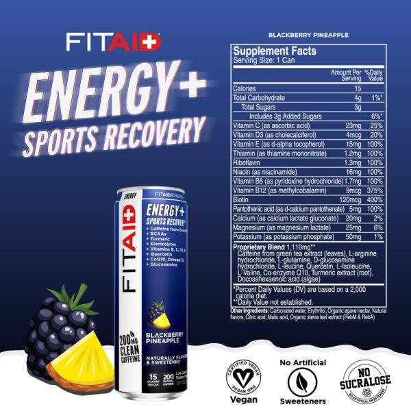 FitAid energy blackberry pineapple case