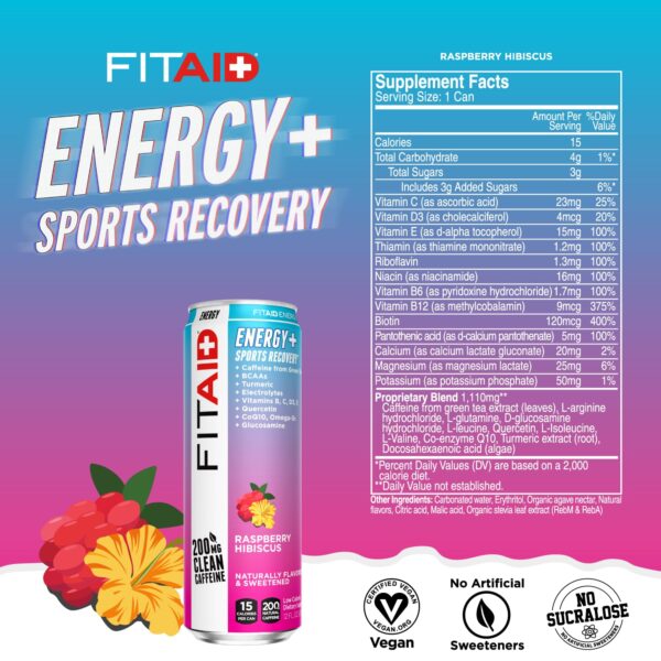 FitAid Energy + Sports Recovery Raspberry Hibiscus