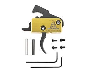 Rise Armament RAVE Super Sporting Trigger Flat, 3.5 lb "Don't Tread On Me" Logo Edition