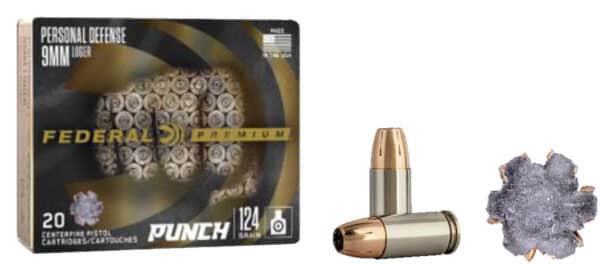 Federal Punch Personal Defense 9mmLuger 124gr Jacketed Hollow Point 20 Per Box