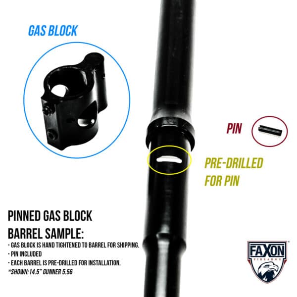 Faxon 10.5in Pencil, 5.56 NATO, Carbine-Length, 4150, Nitride w/ Pinned Gas Block AR-15 Barrel - Image 5