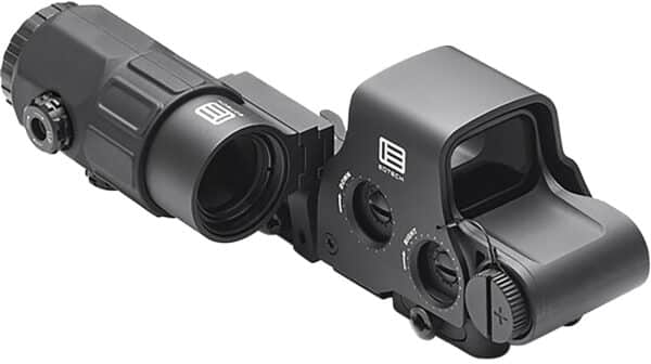 Eotech HHS V EXPS & G45 Magnifier Matte Black 1x/5x 1.20" x 0.85" 4 x 1 MOA Red Dots/68 MOA Ring - HS - Image 2